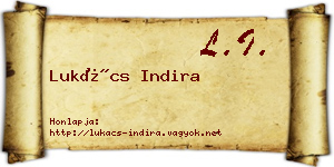 Lukács Indira névjegykártya