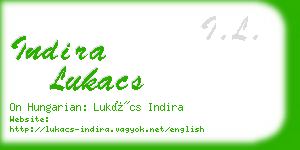 indira lukacs business card